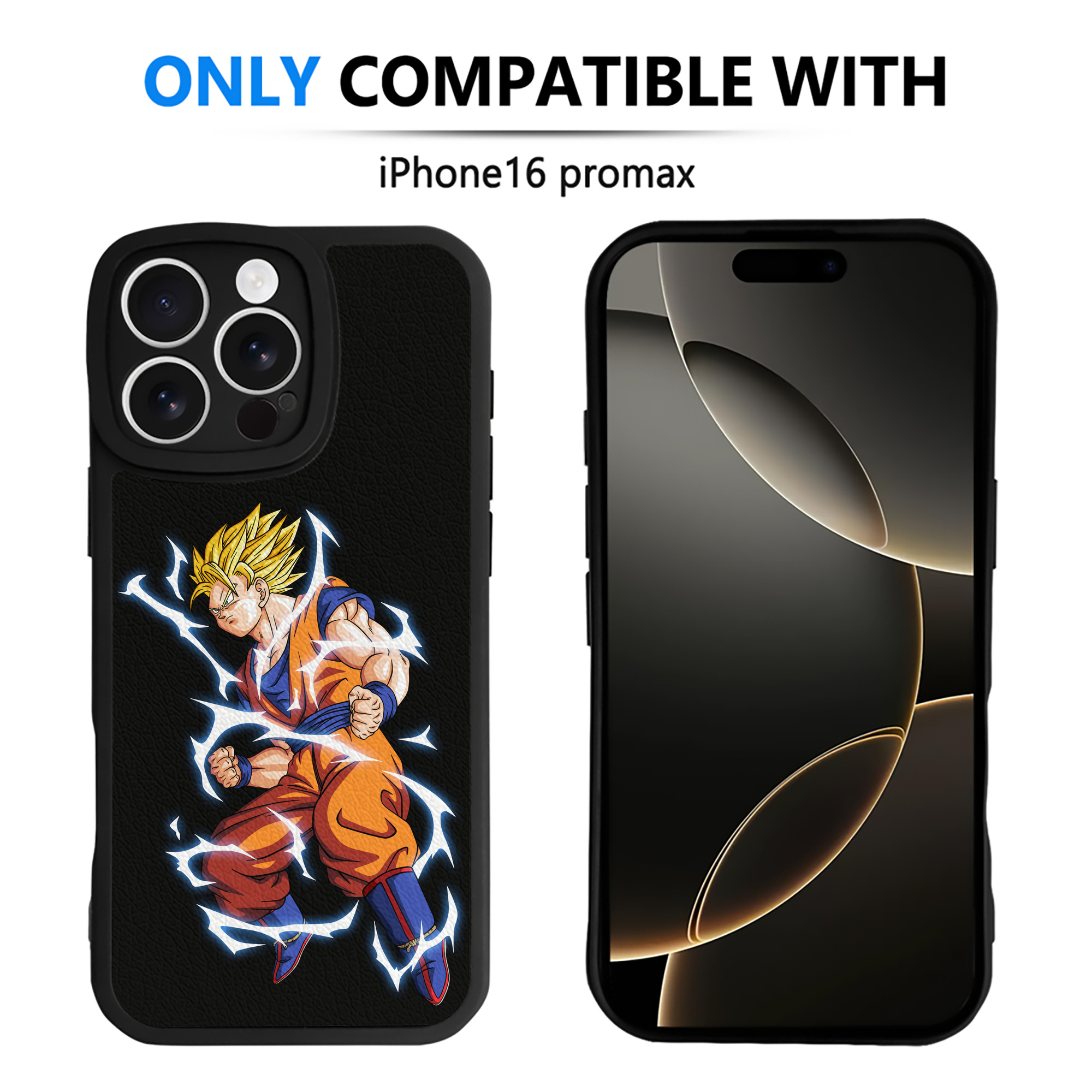 （画像用） ドラゴンボール 孫悟空（そん ごくう）Son Goku カカロット DRAGON BALL Kakarotto 【iPhone 16シリーズ対応】シリコンスマホケース（レザー調） 材質：シリコン